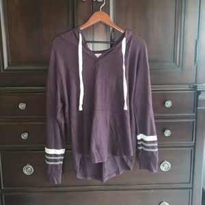 Purple with strips, XL lightweight hoodie